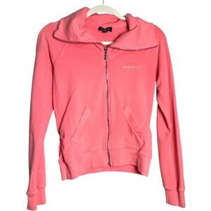 BEBE Vintage Y2K Athleisure Pink Zip Up Sweatshirt/Jacket. MADE IN USA. Size: M
